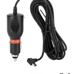 シガーソケット ミニUSBケーブル 長 3.5ｍ 12v/24v車対応 ドライブレコーダー ポータブルナビ の画像