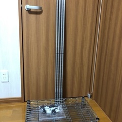 スチールラック 4段 シルバー 幅約53.5×奥行約34×高さ1...