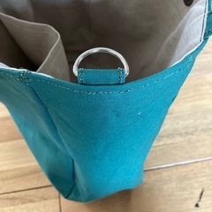 【ハンドメイド】帆布トートバッグ 縦なが ボトルグリーン 新品未使用0717の画像