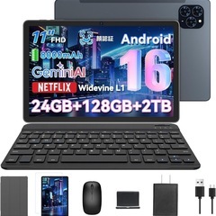 【新品】Android16 タブレット 11インチ Wi-Fiモデル FHD大画面 WidevineL1 Netflix対応 顔認識の画像