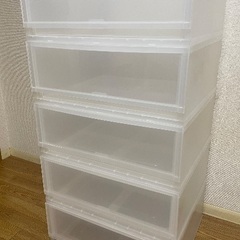 ハンガーラックと収納ケース(5段/型番PH5101)お譲りしますの画像