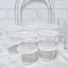 🔥引っ越しセール【⚡１回使用品】iwaki、パイレックスの耐熱ガラス製品、ガラスコップ５個セットの画像