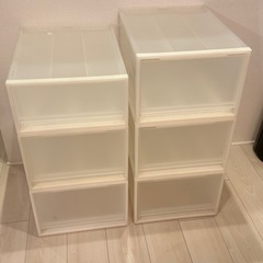 【三軒茶屋で引き渡し】無印良品 ポリプロピレン収納ケース 6個セット（2サイズ／直接引き取り限定）
の画像