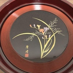 お盆　丸盆　レトロ　昭和の画像