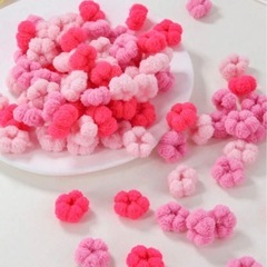 🌈ベビー＆キッズ用🌈結びやすい⭐︎カラフルミニもこもこヘアゴム⭐︎販売してます✨の画像