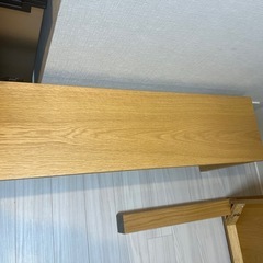 ニトリ　150cm テーブル&ベンチ　の画像