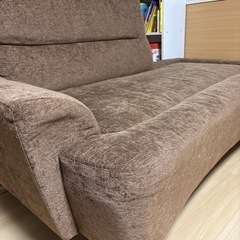 ジョイフル山新　ソファ　ブラウン　2.5人用　　　　　の画像