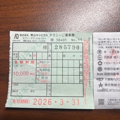 タクシーチケット
の画像