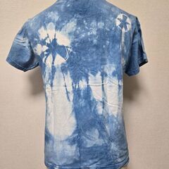 Tシャツ 絞り染め 150cm 水色 トップス レディース キッズ 手染めの画像