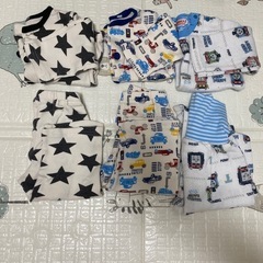 #88【80size】長袖 パジャマ トレーナー 腹巻付きの画像
