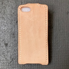 iPhone SE/8/7　レザーケース　縦型　コンチョ　ヌメ革　手縫いの画像