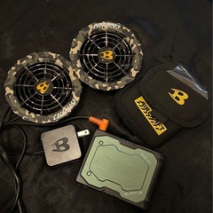 空調機★バートル★2024限定★カモフラ柄ファン★22Vバッテリー★セット★充電器★ケース★セットの画像
