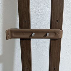 伸縮式 木目調カーテンレール ダブルレールの画像