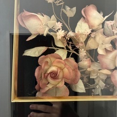 絵画　フラワー　昭和レトロの画像