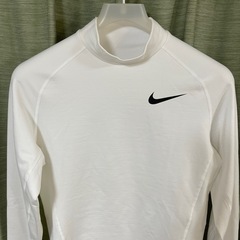 NIKE ナイキ ハイネック 長袖　サイズL DRai-FIT  ホワイト 白　 L アンダーウェア　の画像