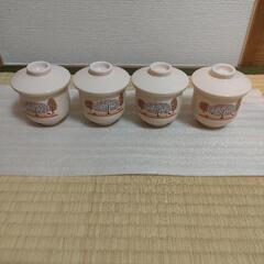 引取先決定　無料　茶碗蒸しお皿&蓋✕4セットの画像