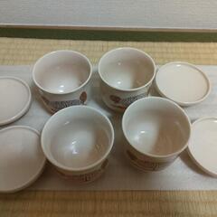 引取先決定　無料　茶碗蒸しお皿&蓋✕4セットの画像