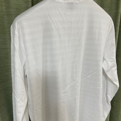 ナイキ タイガーウッズコレクション 長袖ハイネックシャツ 白 織生地 FITDRY メンズ XL ゴルフウェア NIKE 長袖 の画像