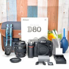 【全国送料無料】 Nikon D80✨ショット数わずか！ カメラバッグ付き レンズセット ズームセット✨ 届いたらすぐに使えます✨ ニコンの画像