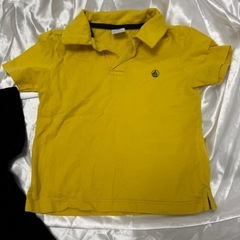 ⭐️2枚⭐️PETIT BATEAU プチバト ーイエローポロシャツ 95の画像