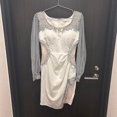 キャバクラ　キャバドレス　ビジューシアースリーブドレスの画像