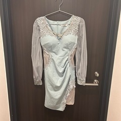 キャバクラ　キャバドレス　ビジューシアースリーブドレス　の画像
