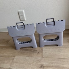 折りたたみ式スツール 2個セットの画像