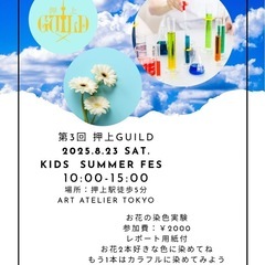 8/23(土) 押上お花の染色実験の画像