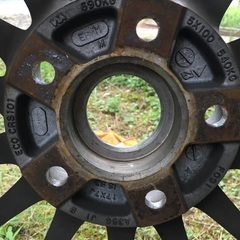 【4本セット】軽量ホイール  ECO FORME CRS101 エコフォルム  17インチ 5穴  PCD100 7J +53   BRIDGESTONE ブリヂストンの画像