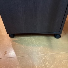キャスター付き二段収納ボックスブラウンの画像