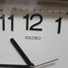 SEIKO セイコー 掛時計 クォーツ式 日本製 QA485B 木調　昭和レトロ 当時物　動作確認済みの画像