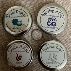 缶入りのお香５　４個セット　コーンタイプ