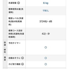 【値下げ】パナソニック 洗濯機 
即日お渡し可能の画像
