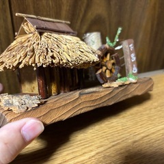 茅葺き屋根の家　飾りの画像