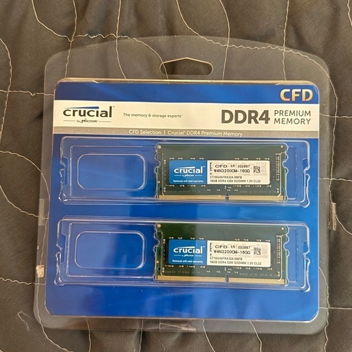 32GB crucial DDR4 プレミアムメモリー 16GB2枚セット