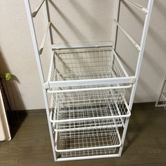 引取限定　IKEA　JONAXEL　4個セット スチールシェルフ 収納ラックの画像