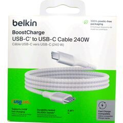 【コストコ・アウトレット】Belkin BoostCharge 240W USB-C ケーブル 1m ホワイト CAB015BT1MWHの画像