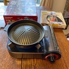 イワタニ 小型カセットコンロ 焼肉グリル付きの画像