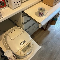 作業台キッチンボード100サイズ（ダンパー付き引き出し）の画像