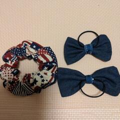 ハンドメイド　シュッシュ＆ヘアゴム①の画像