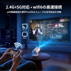 ①新品　【Android TV搭載・電動フォーカス・270°回転】2025新プロジェクター 家庭用 18000LM の画像