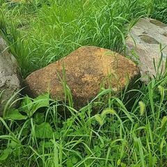 白い巨石　石英の画像