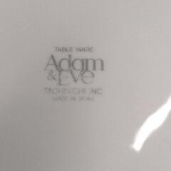0718-101 Adam&Eve　 角形　ホワイト皿の画像