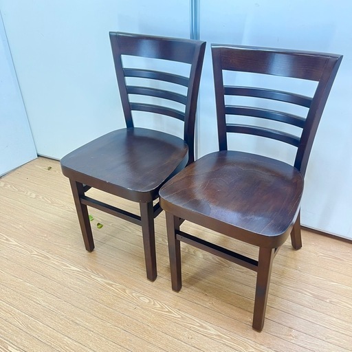ポーランド製 木製椅子 2脚セット