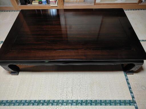 へいへ 黒檀　座敷机　座卓150cm×90cm×35cm 黒檀 座敷机 座卓150cm×90cm×35cm