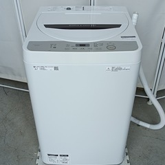 [八5883] SHARP　シャープ　2019年製　全自動電気洗濯機   4.5L ES-GE4C-T   外形寸法　幅565㎜  奥行540㎜  高さ890㎜の画像
