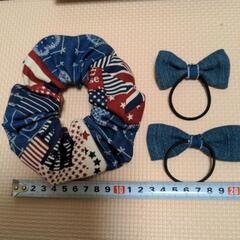 ハンドメイド　シュッシュ＆ヘアゴム②の画像