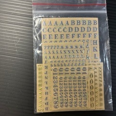 ネイルアートラインストーンパーツセット 68カラーアルファベット・数字ステッカーの画像