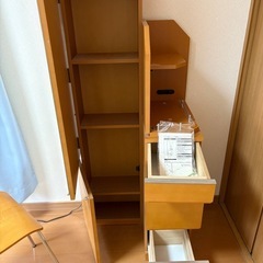 無料　ニトリ　ドレッサー　姿見ドレッサー 鏡台イス　中古の画像
