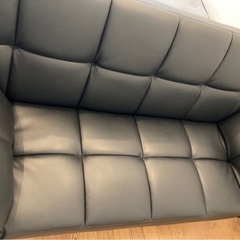 【美品】2人掛けソファー 130cm幅 ソファベッド 美品 リクライニングの画像